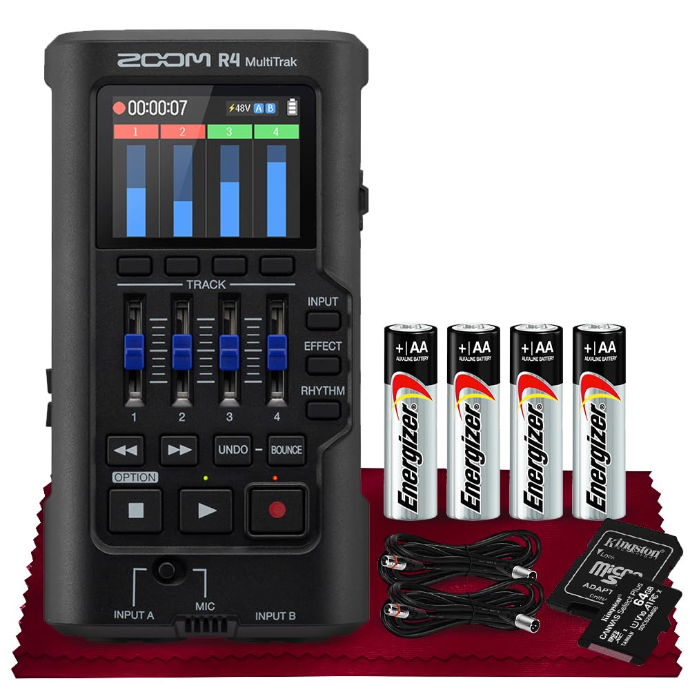 32-Bit Float 4-Track Recorder with Dual XLR/TS Inputs and Built-In Mic H400