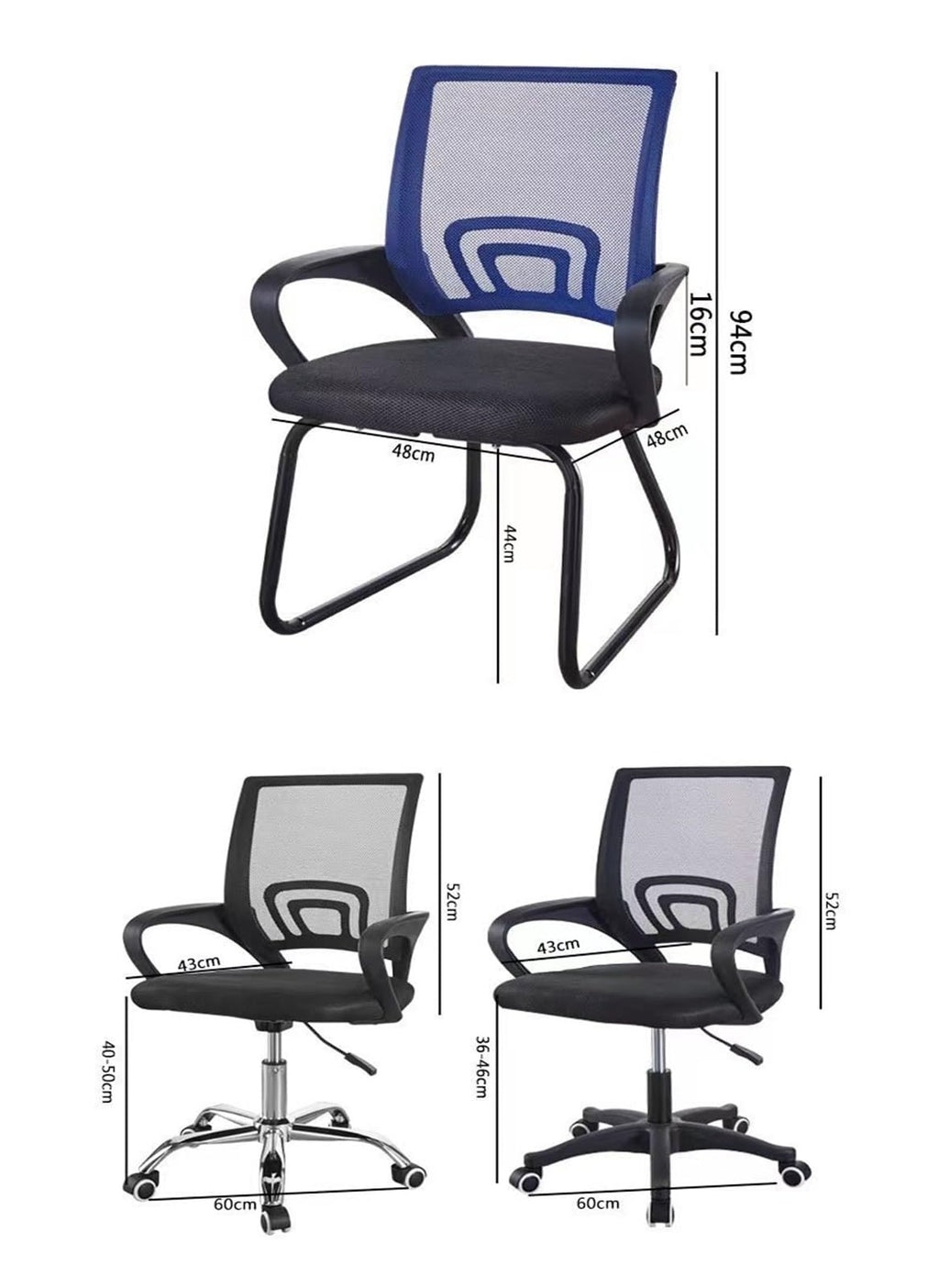 Orange Mesh Swivel Office Chair J60401