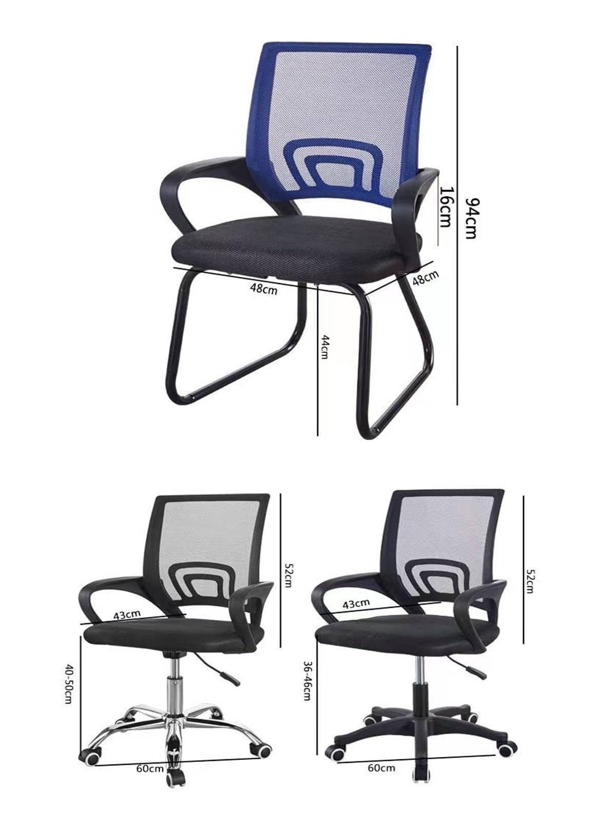 Orange Mesh Swivel Office Chair J60401