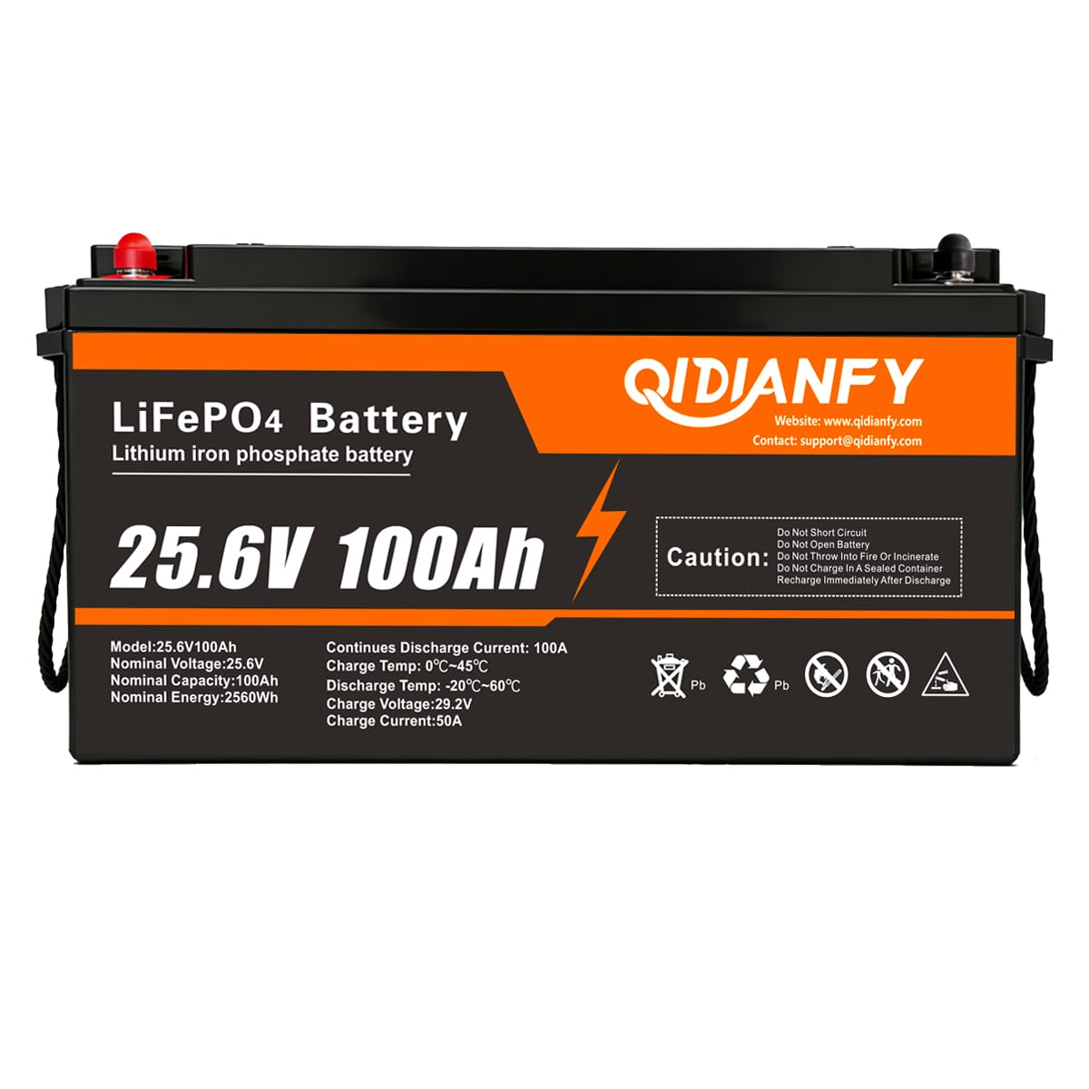 24V 100Ah LiFePO4 Lithium Battery H938