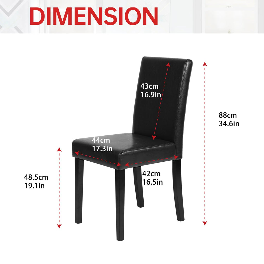 Set of 4 Black Dining Chairs R135