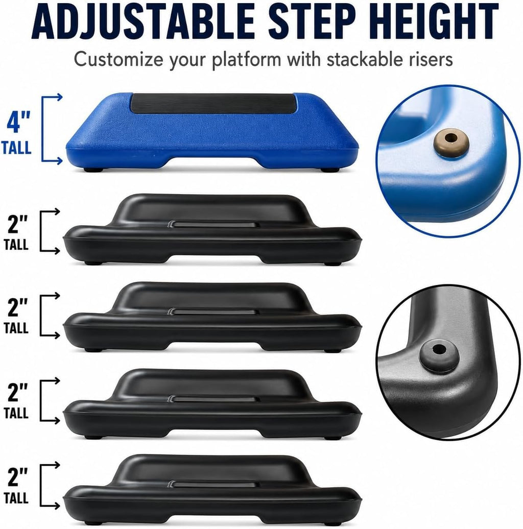 Adjustable Non-Slip Aerobic Step Platform D9964