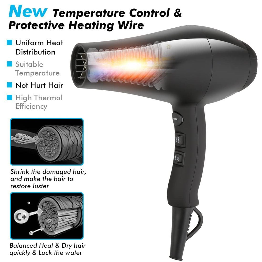1875W Ionic Hair Dryer with Diffuser V12611