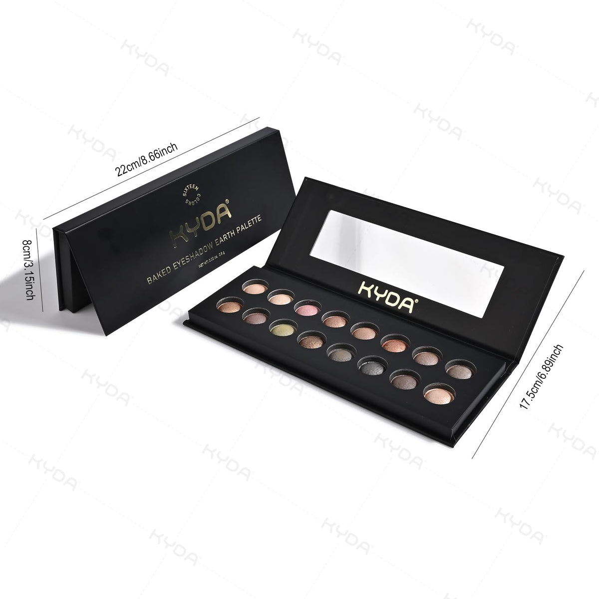 16 Colors Baked Eyeshadow Palette Matte Shimmer Finish M343