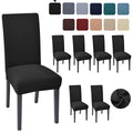 Black 6 Pack Dining Chair Covers C80228