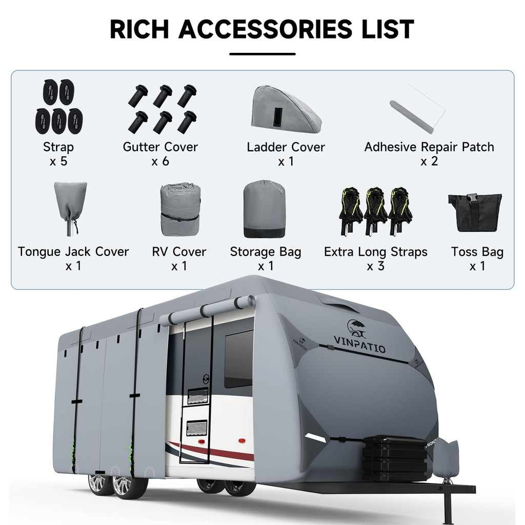 7 Layers Travel Trailer Cover Fits 30'-33' B820144