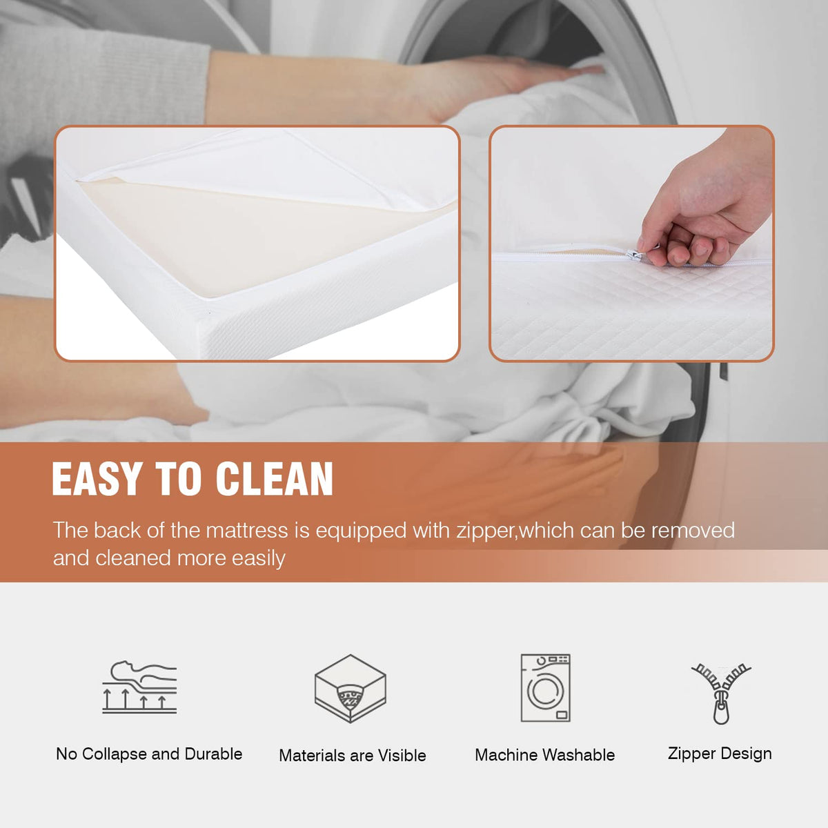 5 Inch Twin Gel Memory Foam Mattress E693809