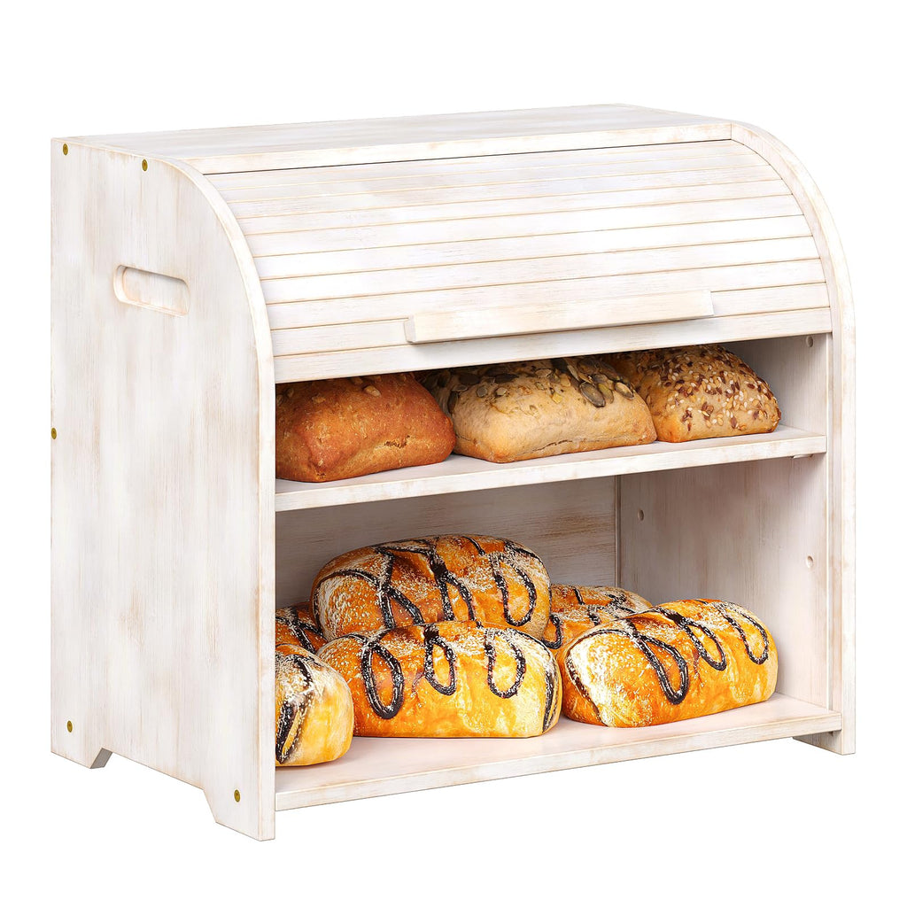 Bamboo Roll Top Bread Box U53617