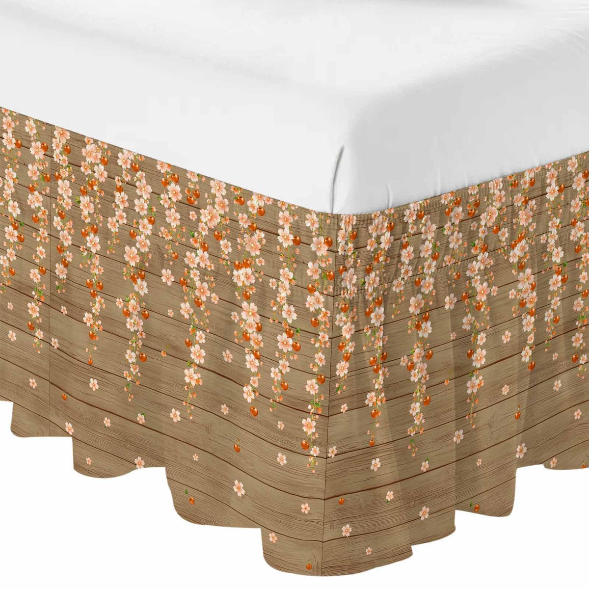 Ruffle Wrap Around Bed Skirt California King 18" Drop V9620