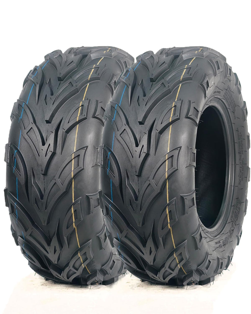 2 Pack 19x7-8 ATV Tires 4PR Tubeless All Terrain A338801