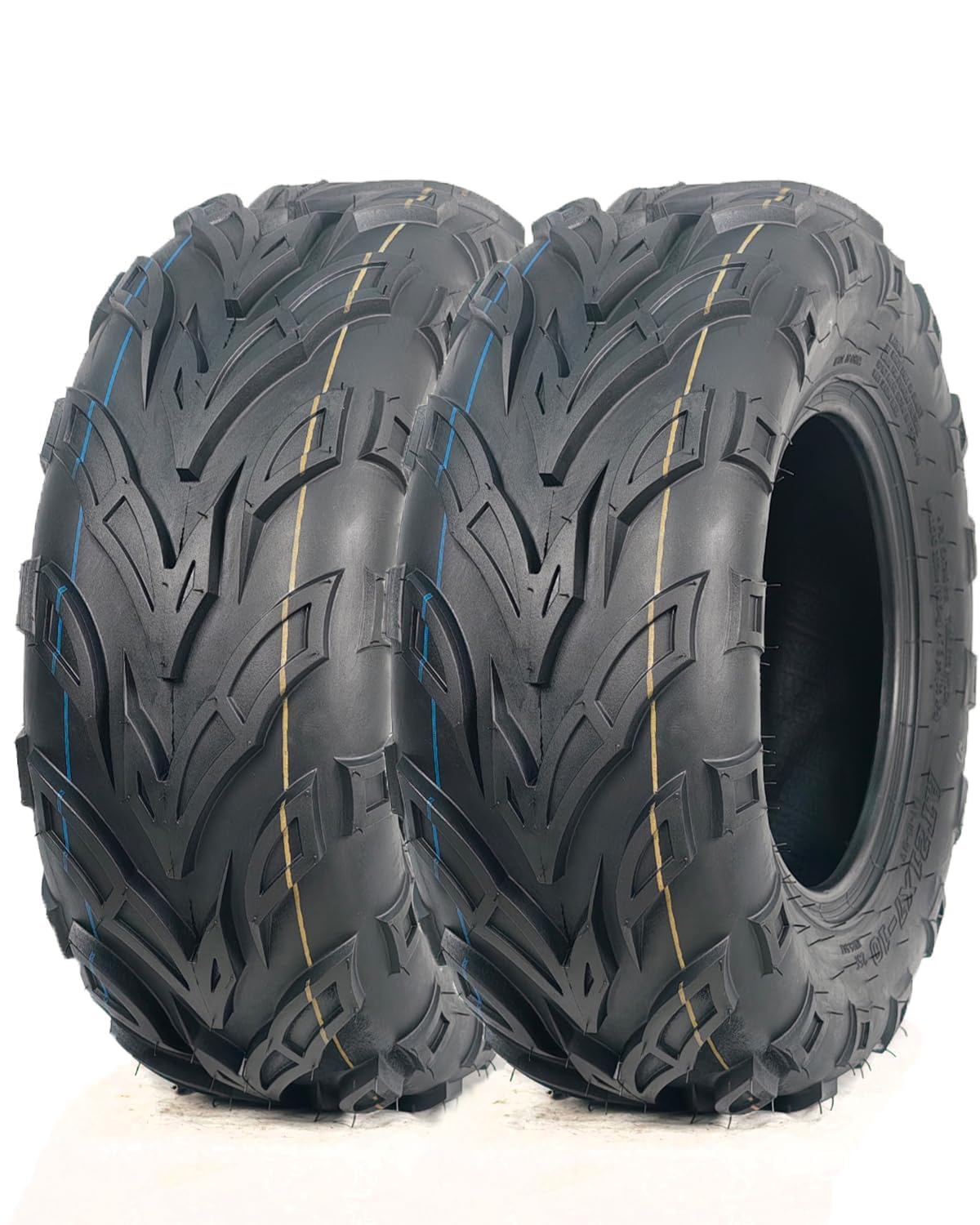 2 Pack 19x7-8 ATV Tires 4PR Tubeless All Terrain A338801
