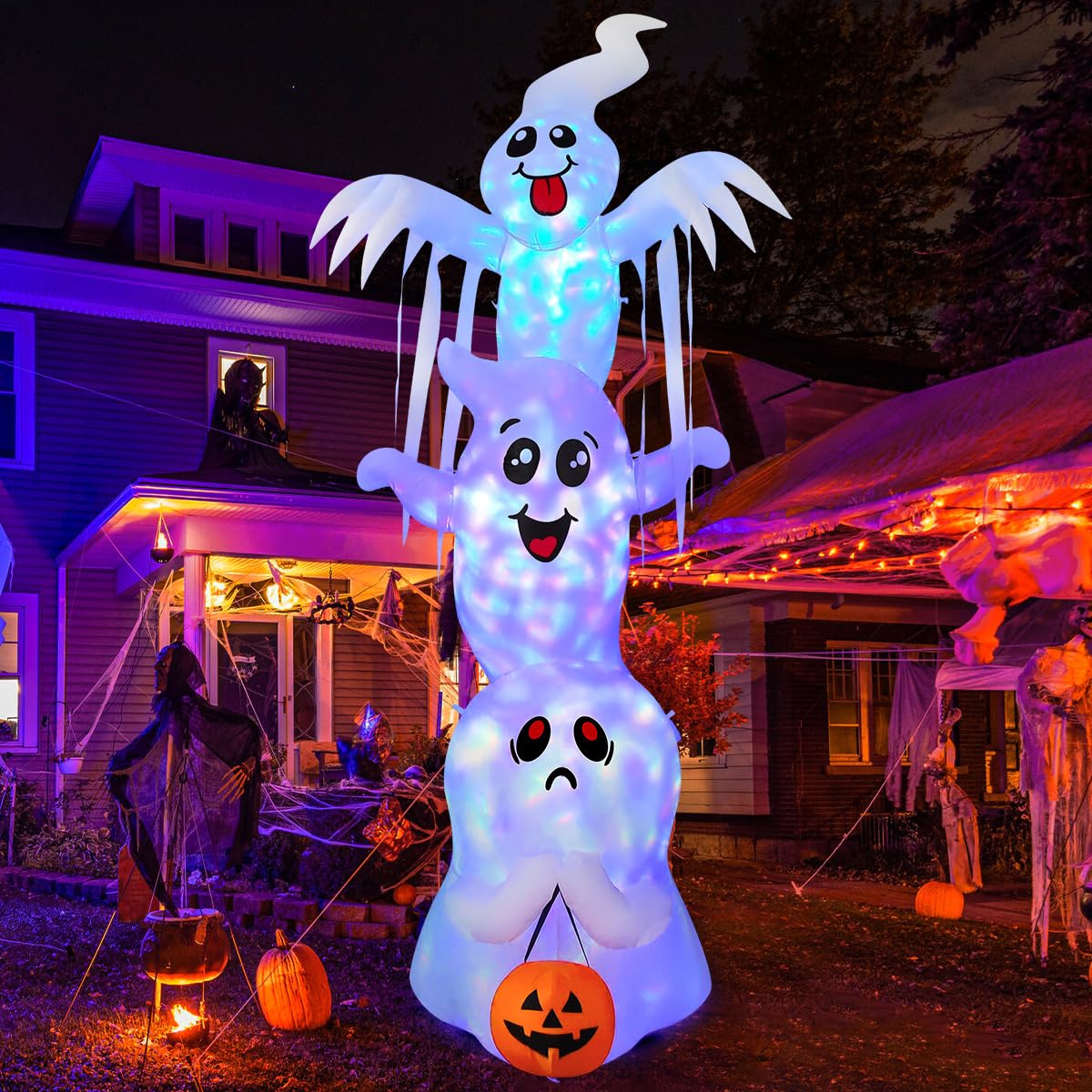 9.8 FT Halloween Inflatable Ghost Outdoor Decoration with Built-in LEDs U200281