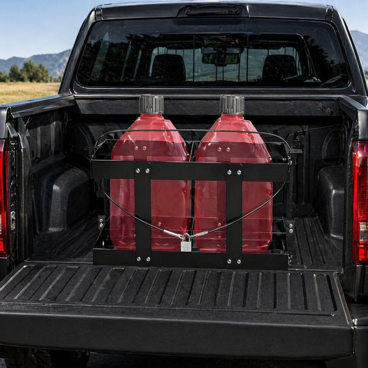 Heavy-Duty Fuel Jug Holder for Two 5 Gallon Gas Cans P73522