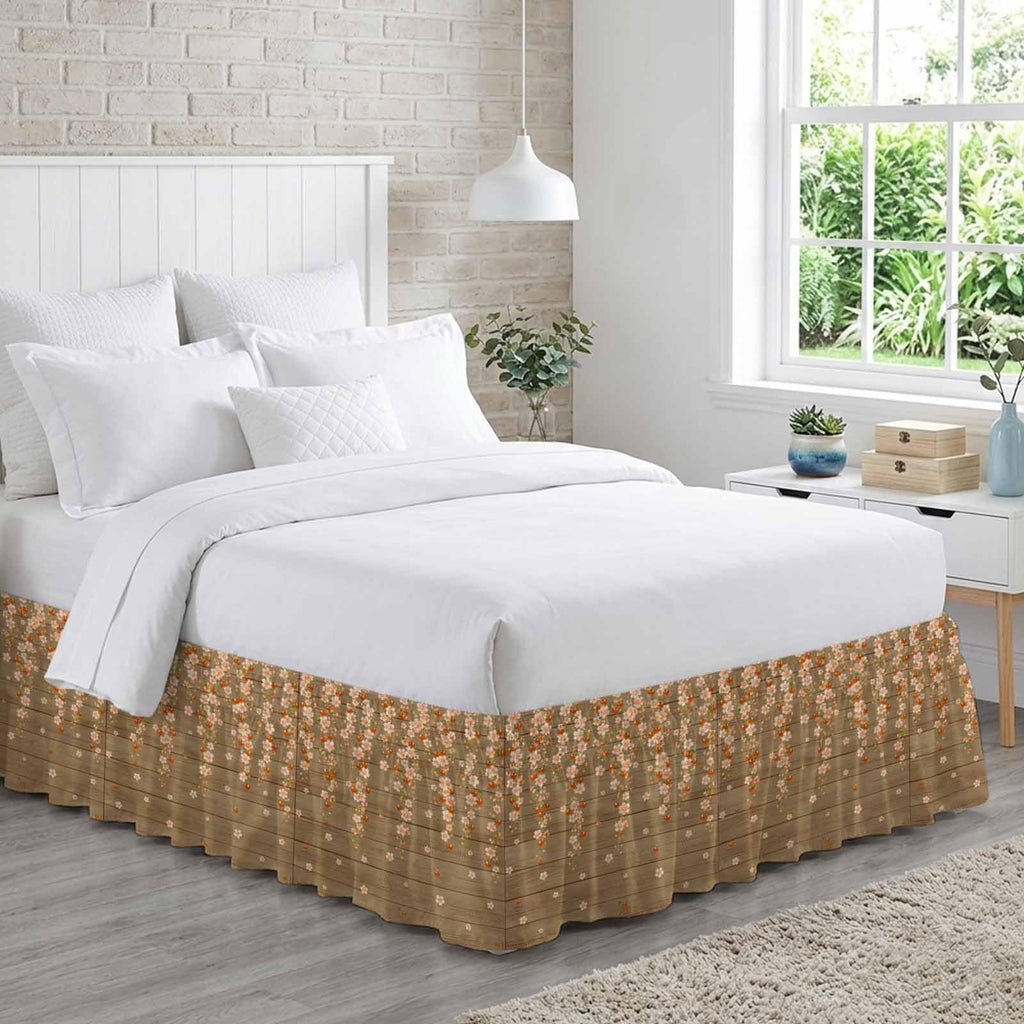 Ruffle Wrap Around Bed Skirt California King 18" Drop V9620
