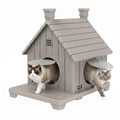 Weatherproof 1-Story Resin Cat House D3276