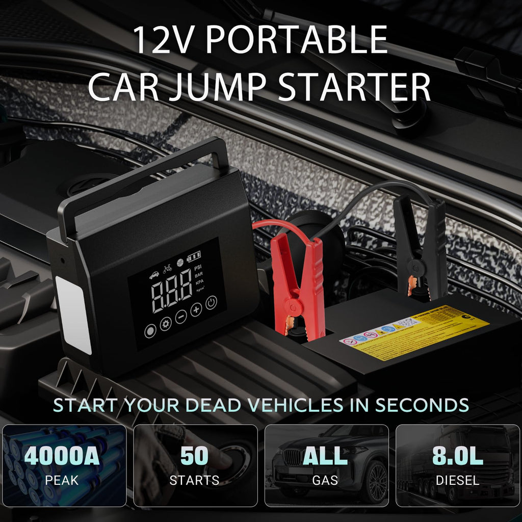 Portable Jump Starter with Air Compressor G7186