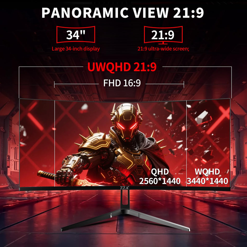34 Inch Curved Ultrawide Gaming Monitor 240Hz WQHD N10834