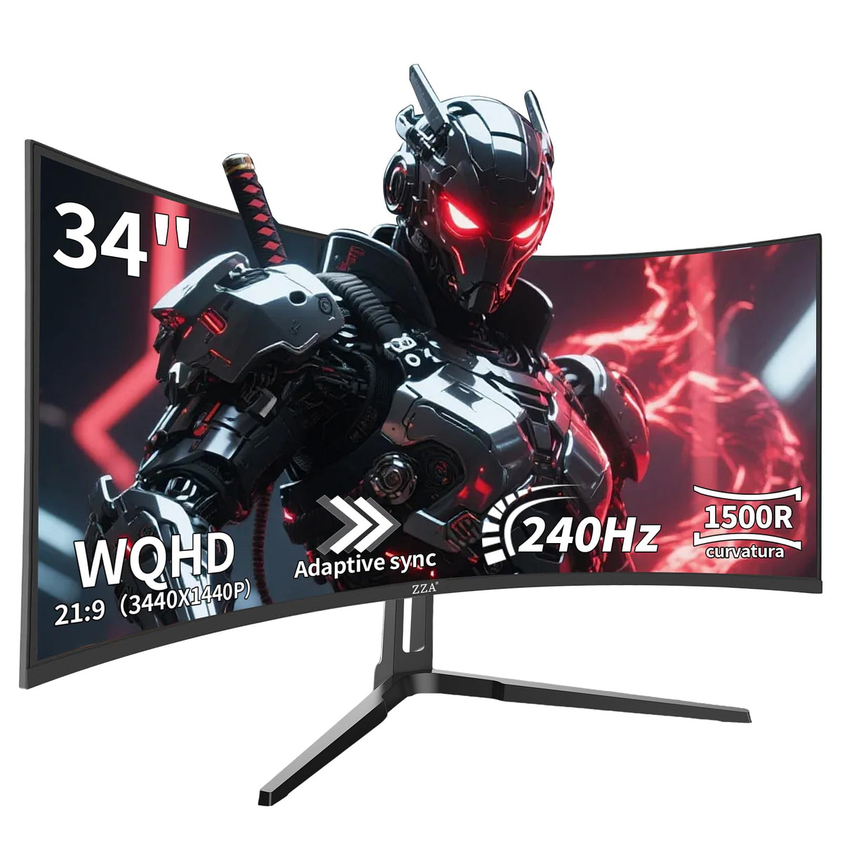 34 Inch Curved Ultrawide Gaming Monitor 240Hz WQHD N10834