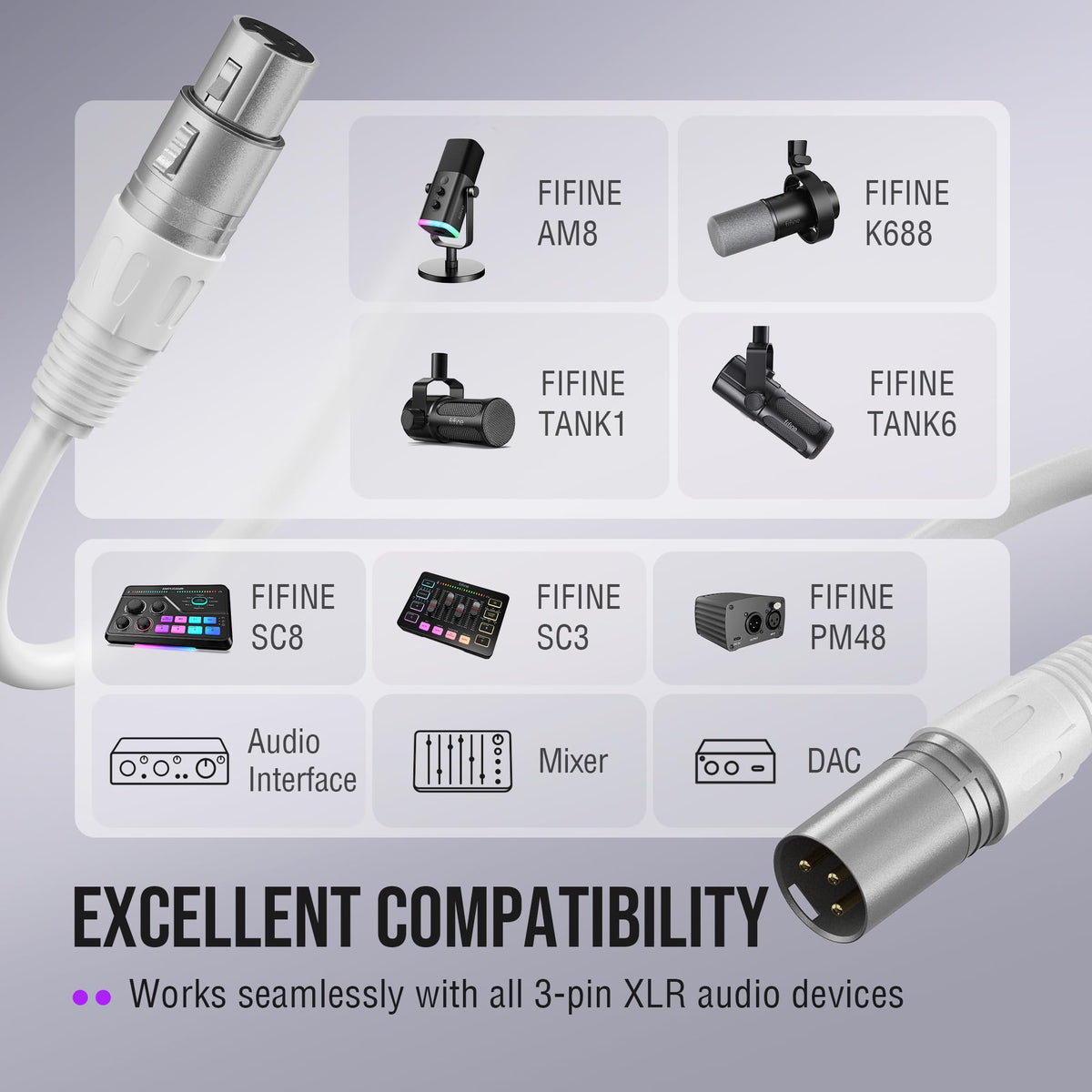 XLR Podcast Dynamic Mic with Audio Mixer T1381