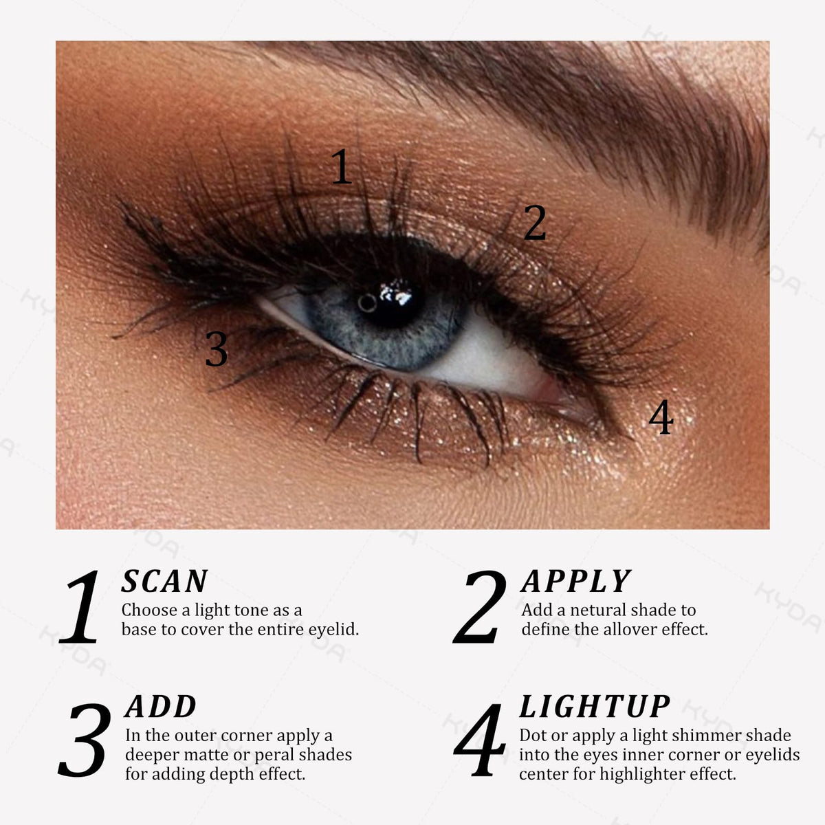 16 Colors Baked Eyeshadow Palette Matte Shimmer Finish M343