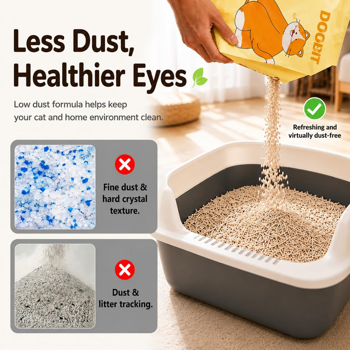 Flushable Dust Free Ultra Absorbent Cat Litter 11.4LB C513085
