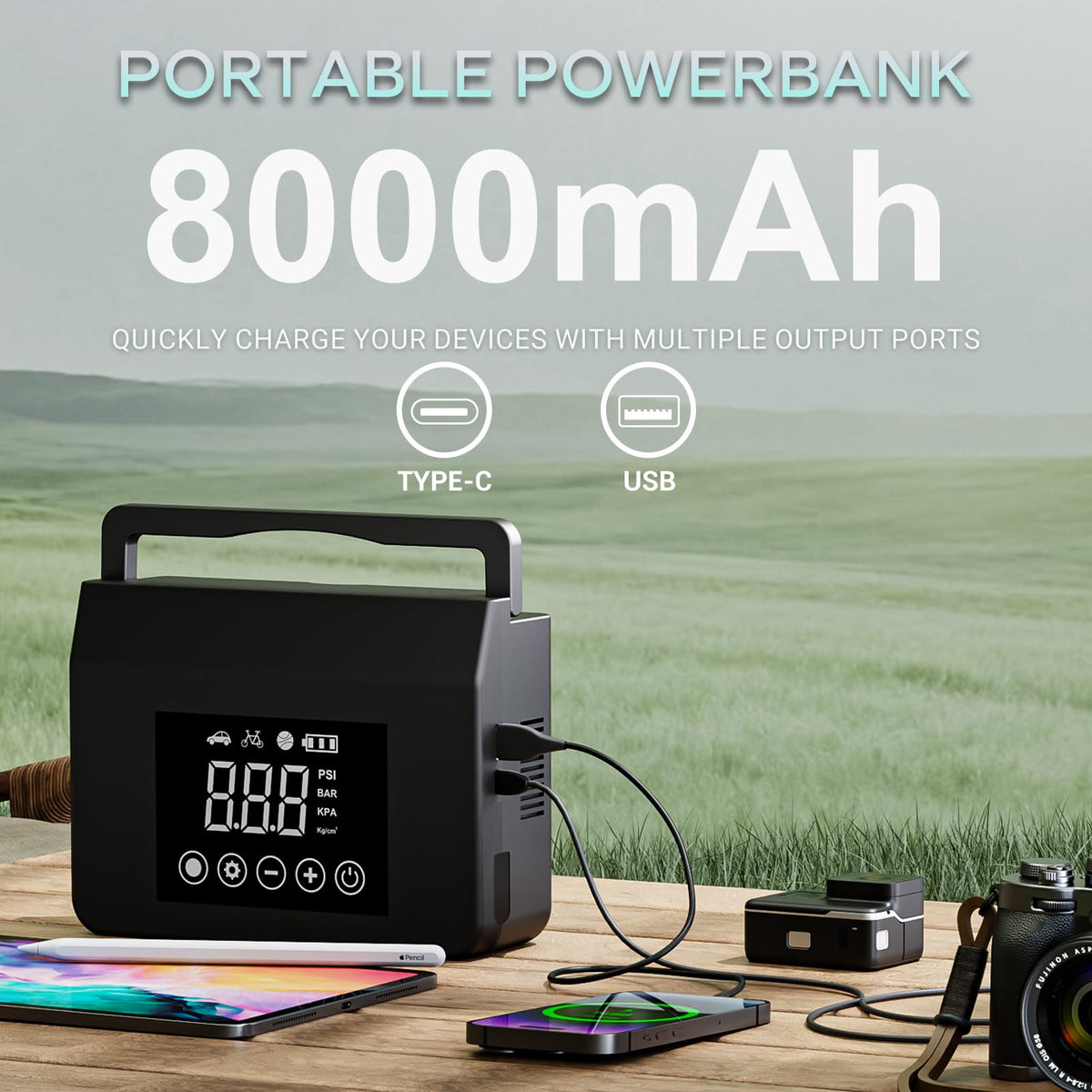 Portable Jump Starter with Air Compressor G7186