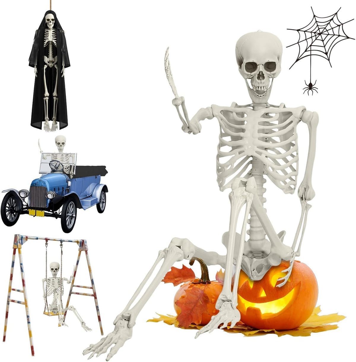 5.4ft Life Size Skeleton with Movable Joints F514694