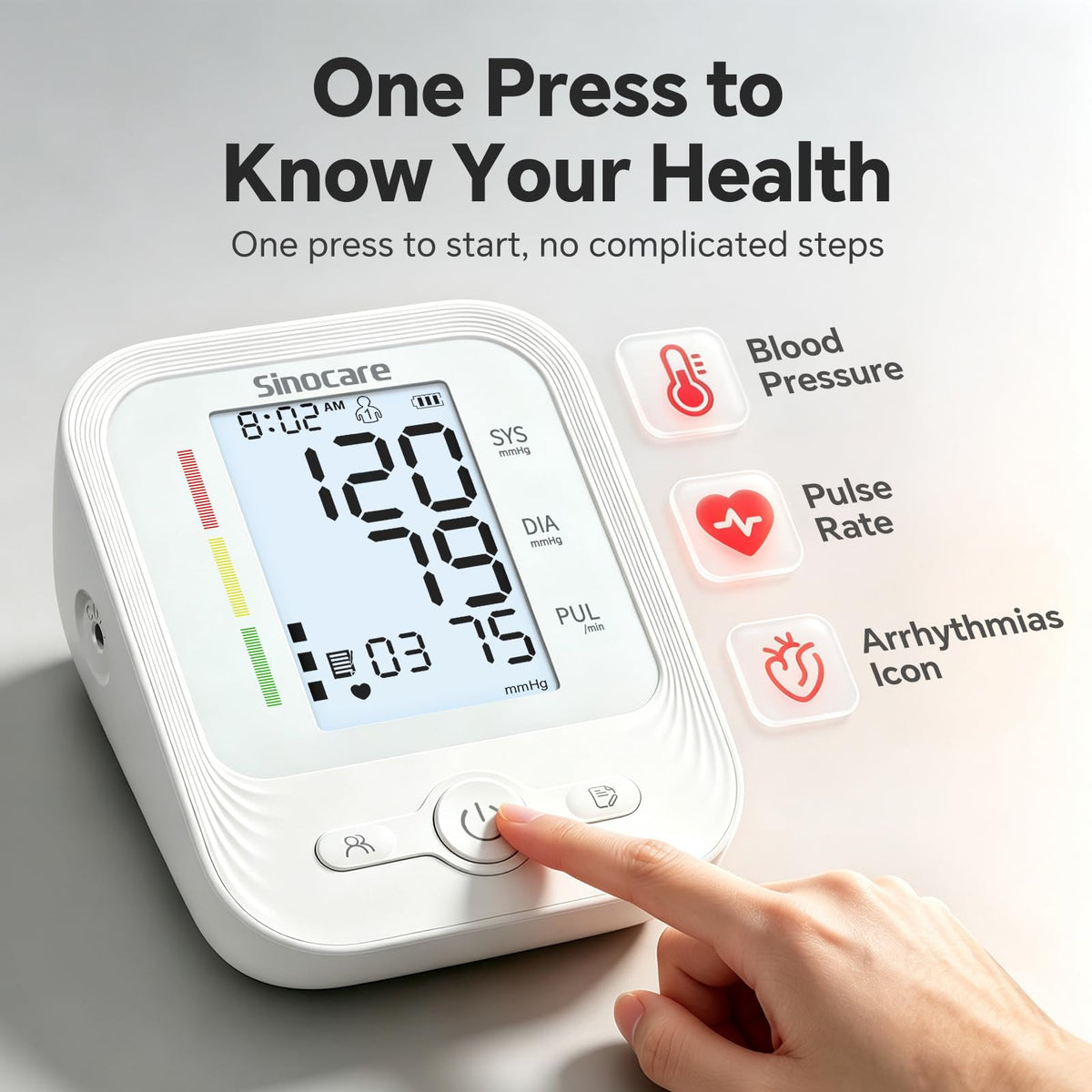 Upper Arm Blood Pressure Monitor with Adjustable Cuff I238999