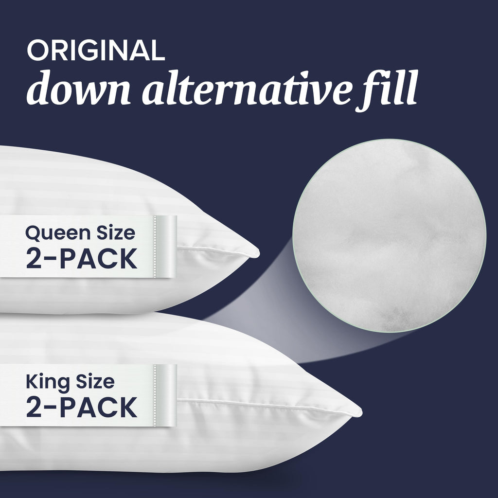 King Size Down Alternative Pillows and Mattress Protector Y38585