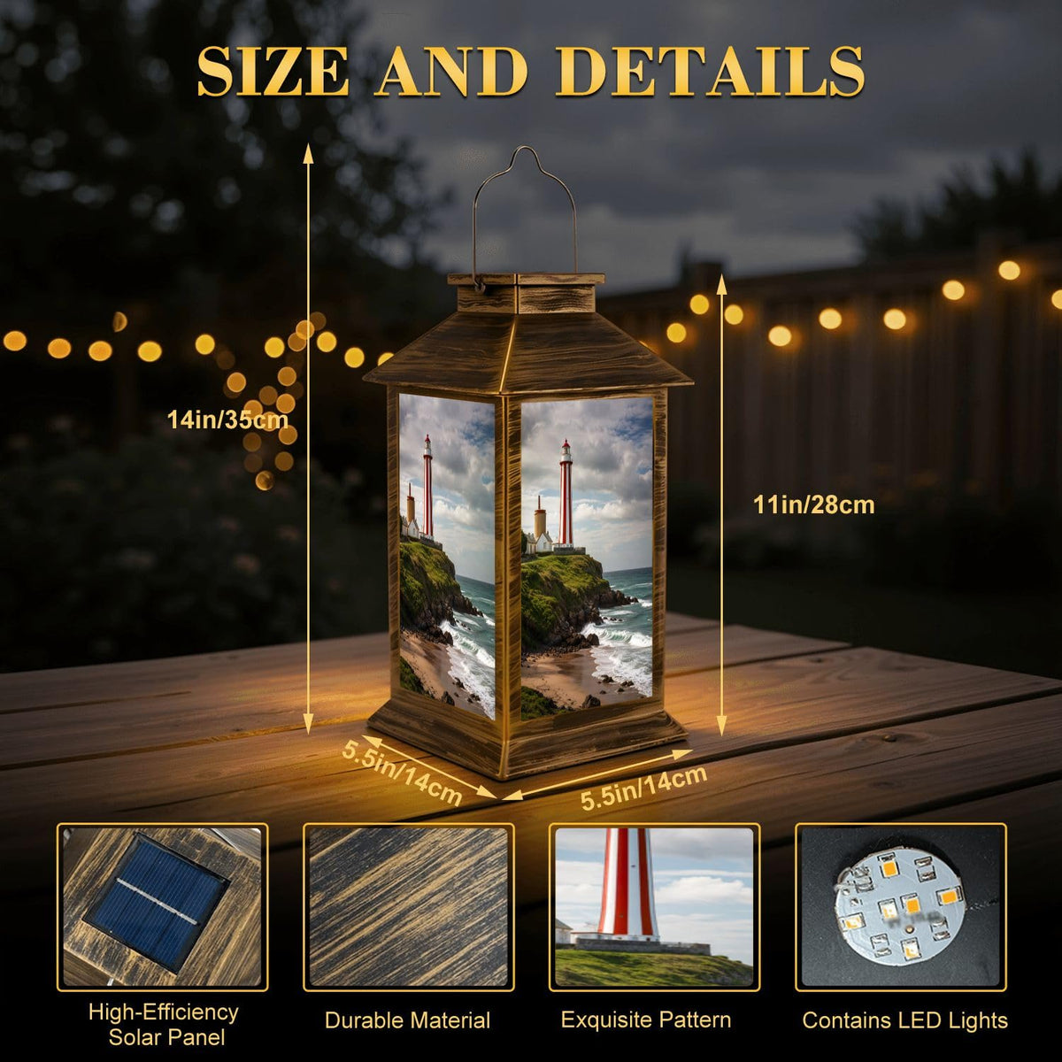 Waterproof LED Solar Lantern T24717