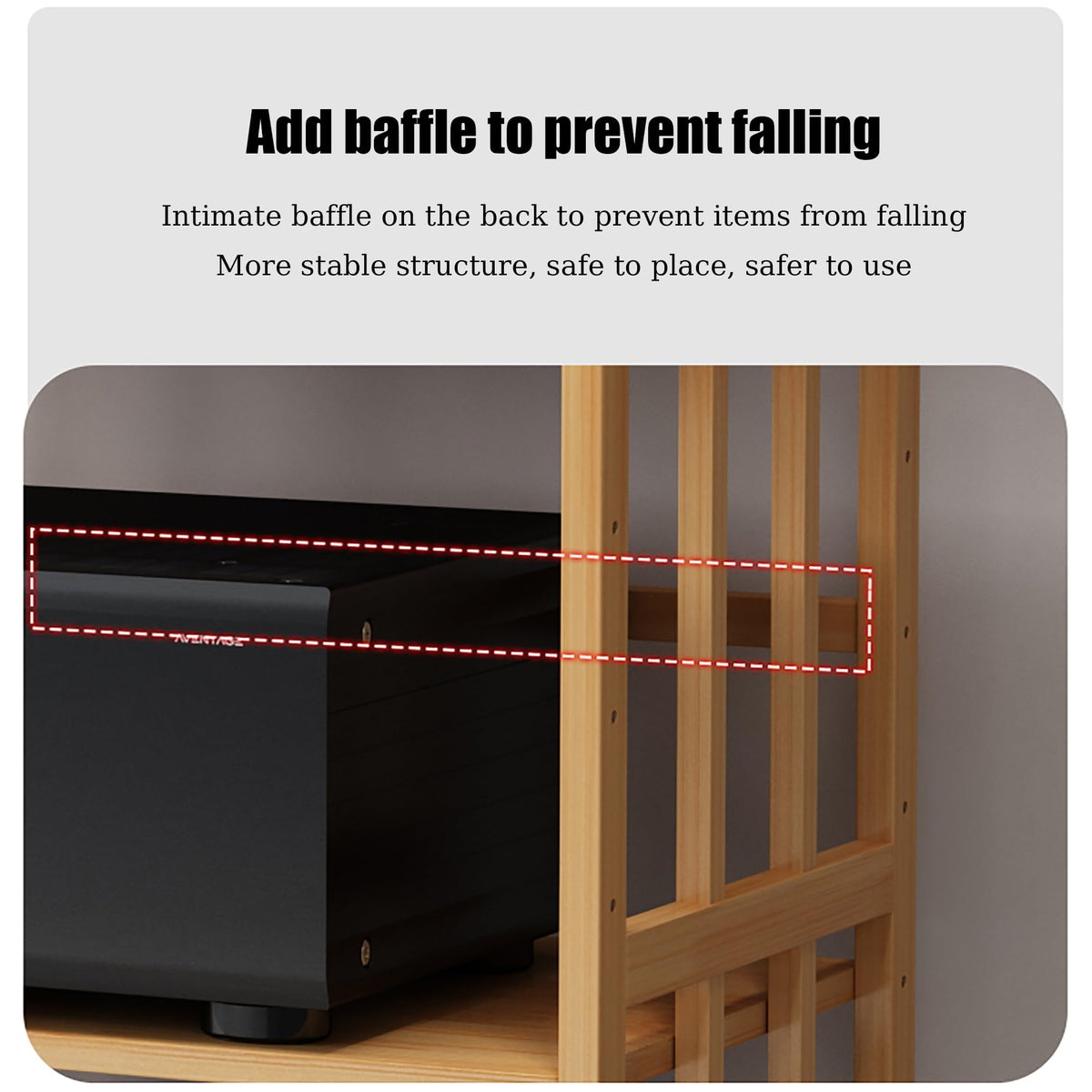 Brown Media Stand with Adjustable Shelves M245662