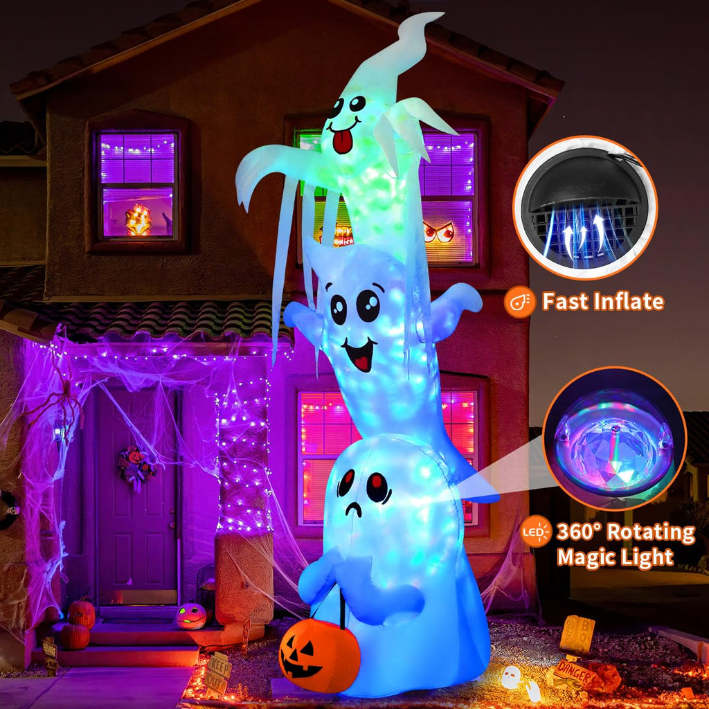 9.8 FT Halloween Inflatable Ghost Outdoor Decoration with Built-in LEDs U200281