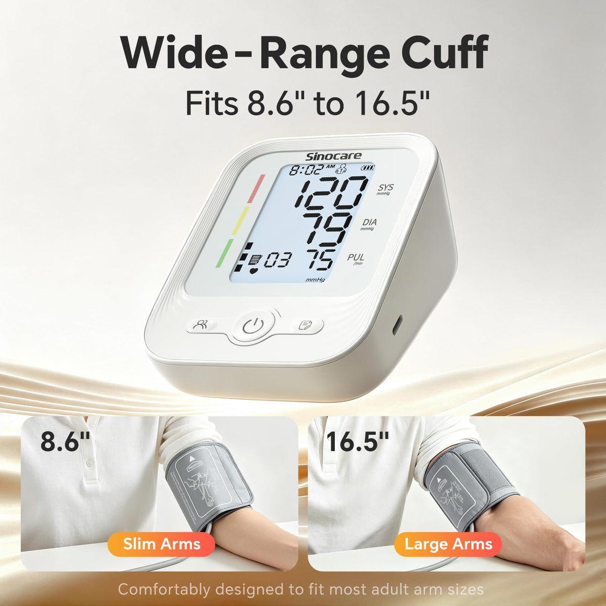 Upper Arm Blood Pressure Monitor with Adjustable Cuff I238999