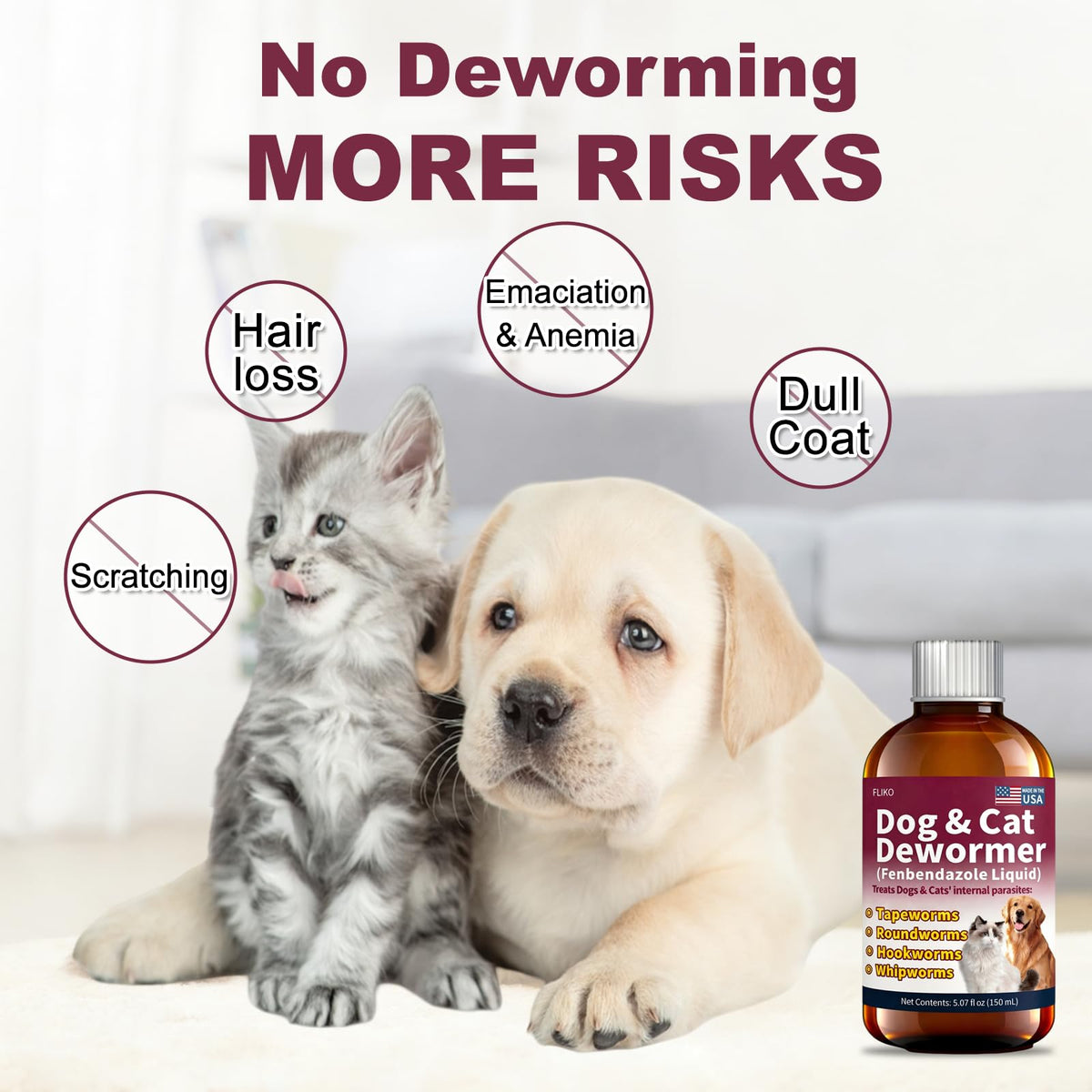 Fenbendazole Dewormer for Dogs & Cats 150 mL P400541