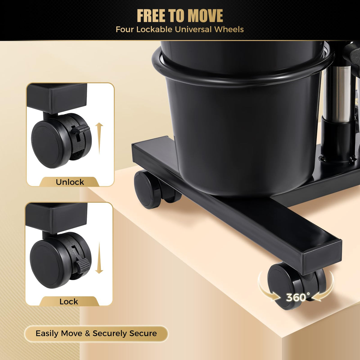 Portable Shampoo Basin with 2 Water Buckets Black I54871