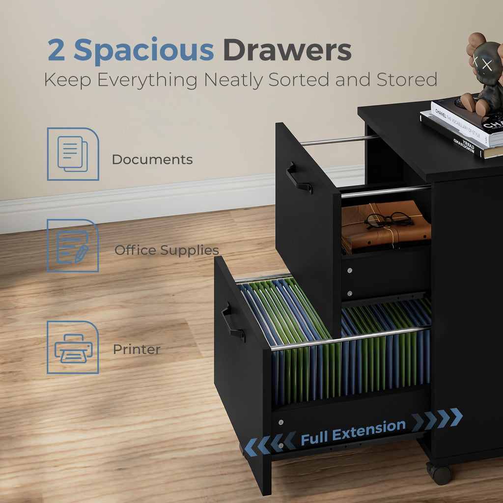 2 Drawer Rolling Storage Cabinet V62389
