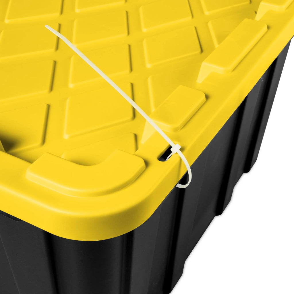 6 Pack 27 Gallon Heavy Duty Plastic Storage Bins with Lids F628556