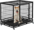 48 Inches Heavy Duty Dog Crate with Plastic Tray R789233