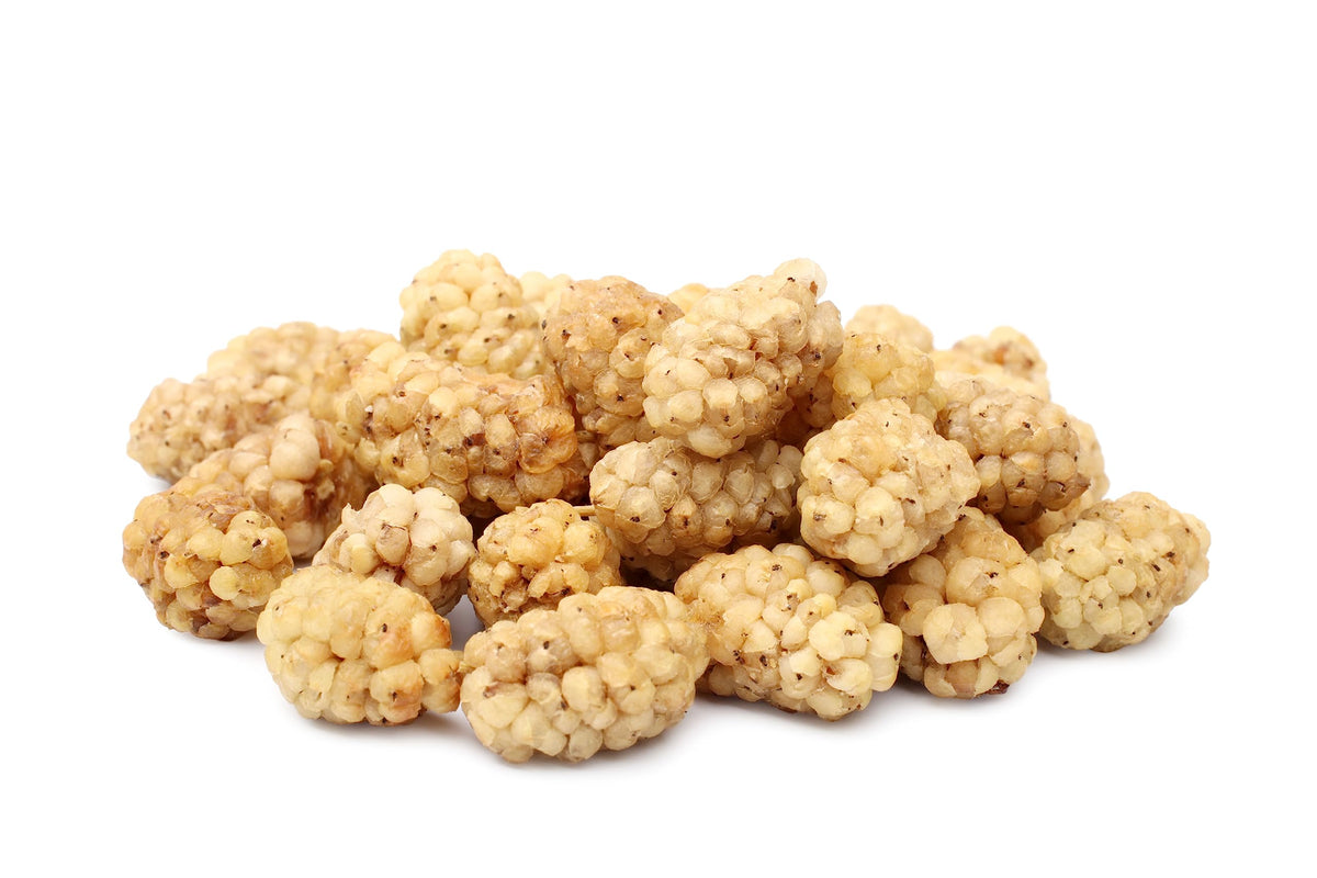 USDA Organic Sun Dried White Mulberries 8.8 Oz E67149
