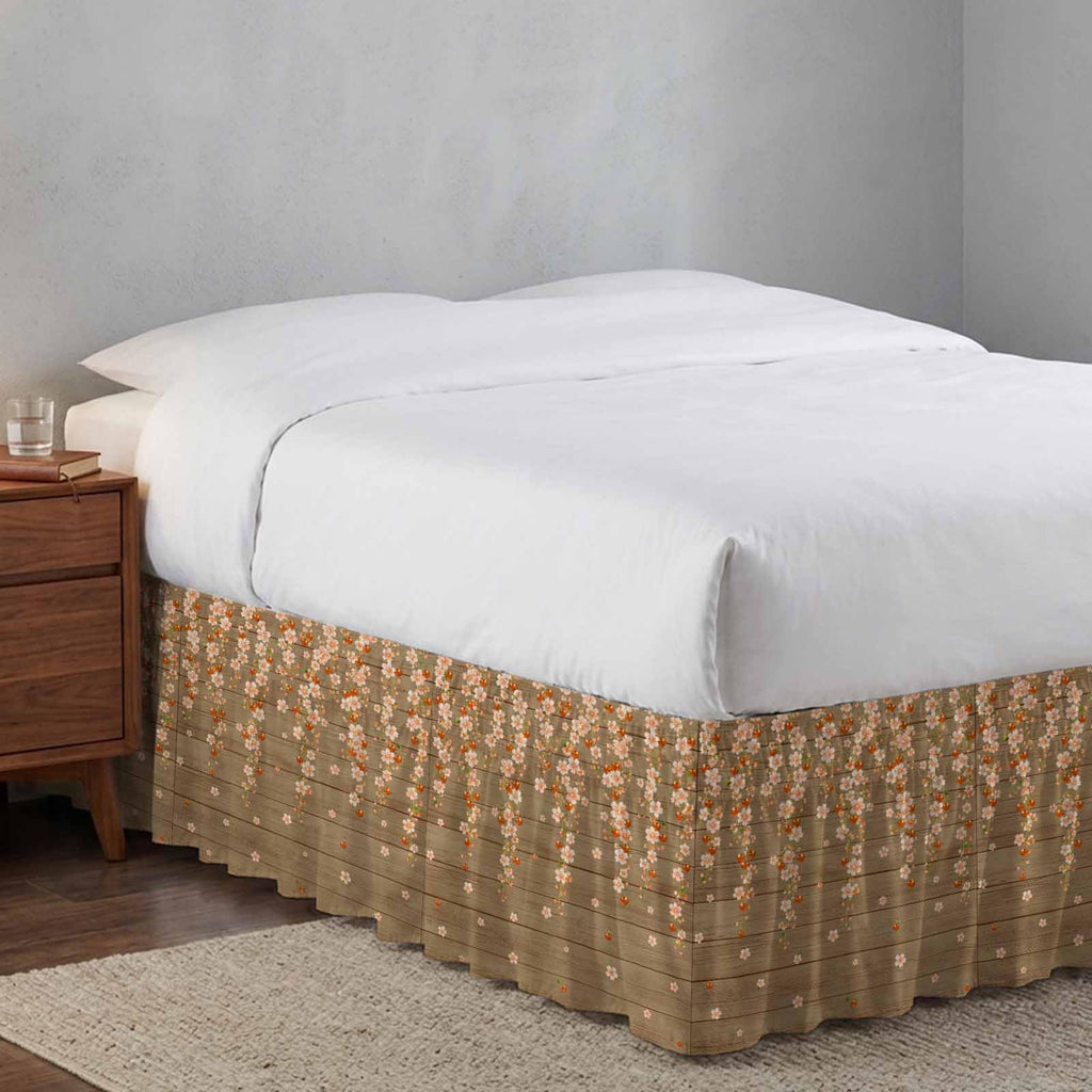 Ruffle Wrap Around Bed Skirt California King 18" Drop V9620