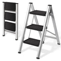 Folding Step Stool with Anti-Slip Pedals K324617