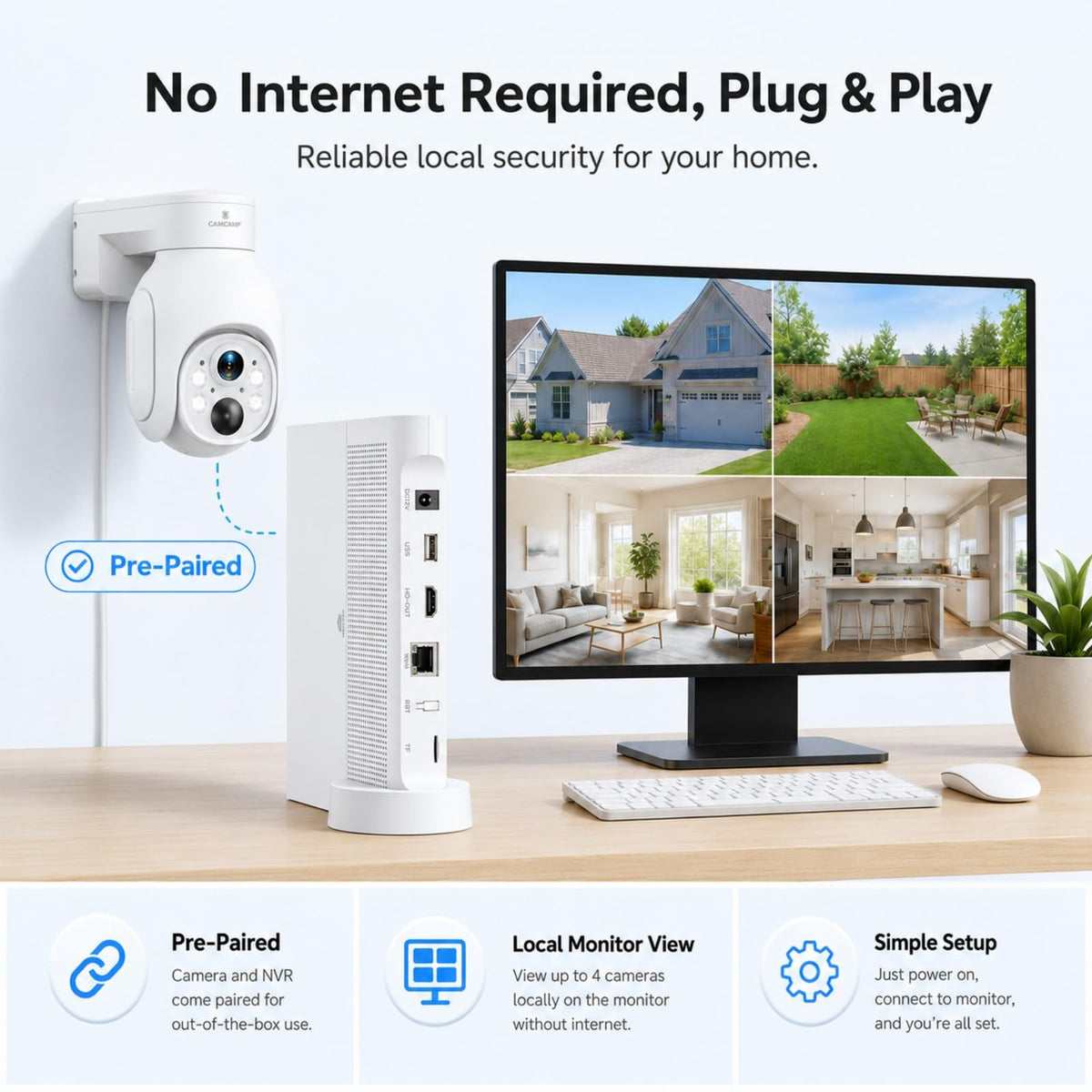 Solar Security Cameras Wireless Outdoor 4 Pack K8389