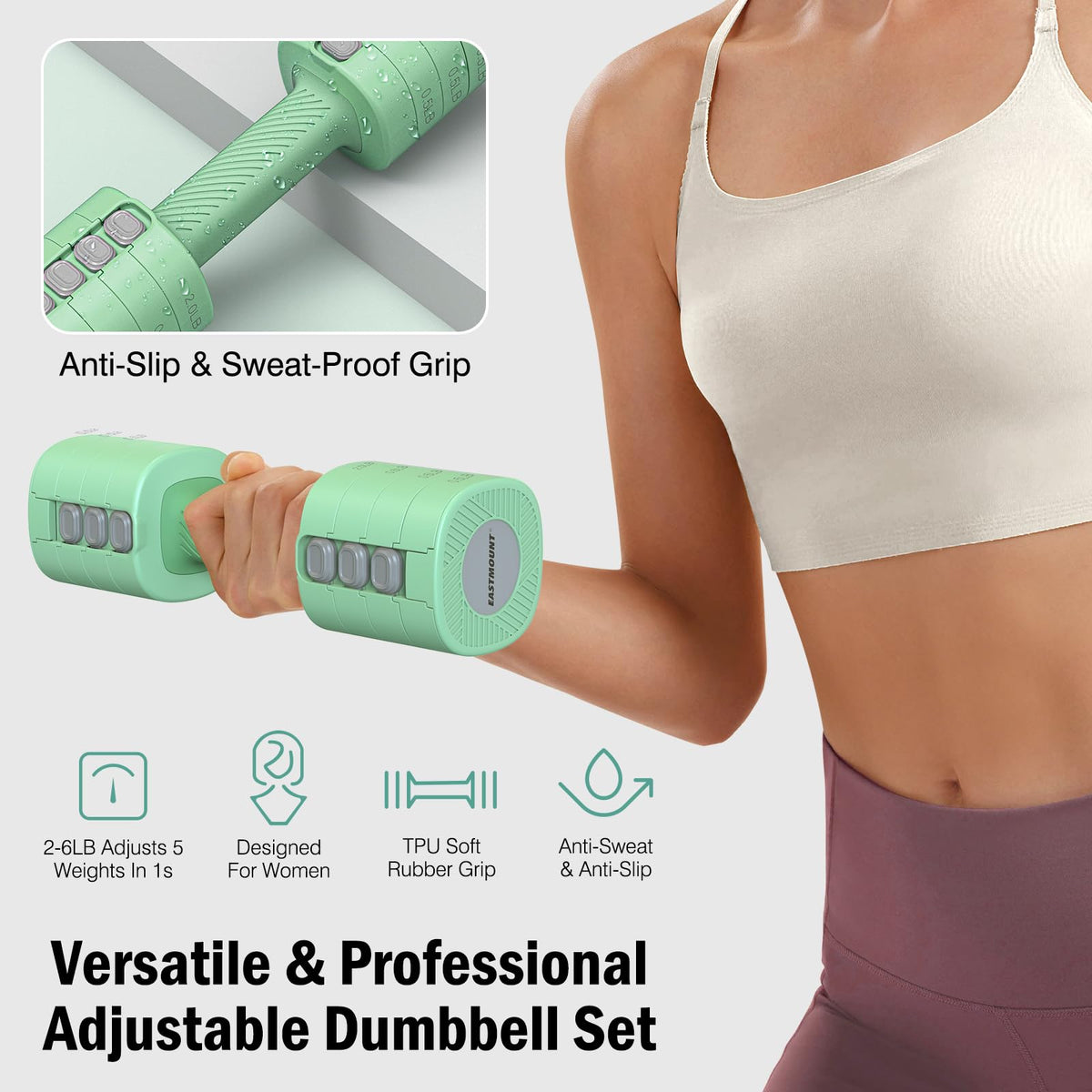 Adjustable Weight Dumbbells Set of 2 G557592