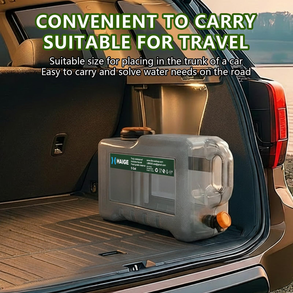 5 Gallon BPA-Free Portable Water Jug with Spigot F422