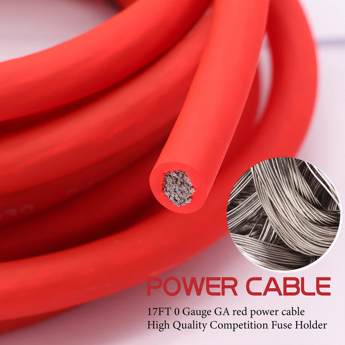 0 Gauge 3000 Watt Amp Wiring Kit with Power RCA Speaker Wire B31071