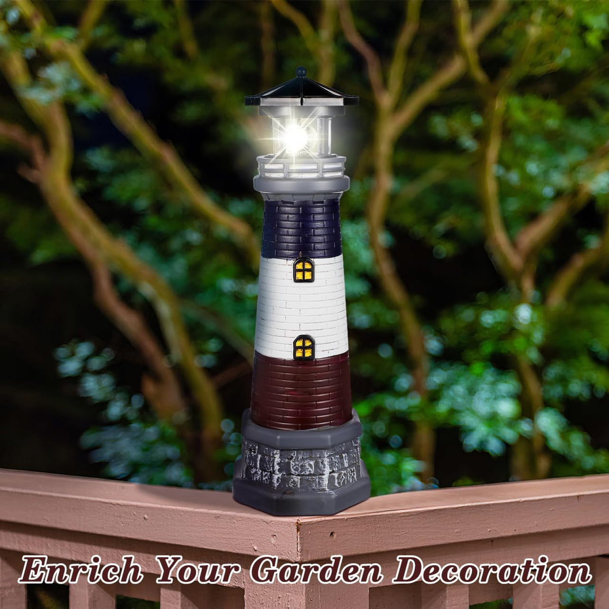 Solar Lighthouse Outdoor Statue U80295