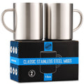 15 oz Double Wall Stainless Steel Insulated Mug Set of 2 U163