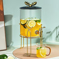 Glass Beverage Dispenser with Stand and Spigot I679611