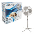 16 in Oscillating Pedestal Fan, 3 Speed, White F683017