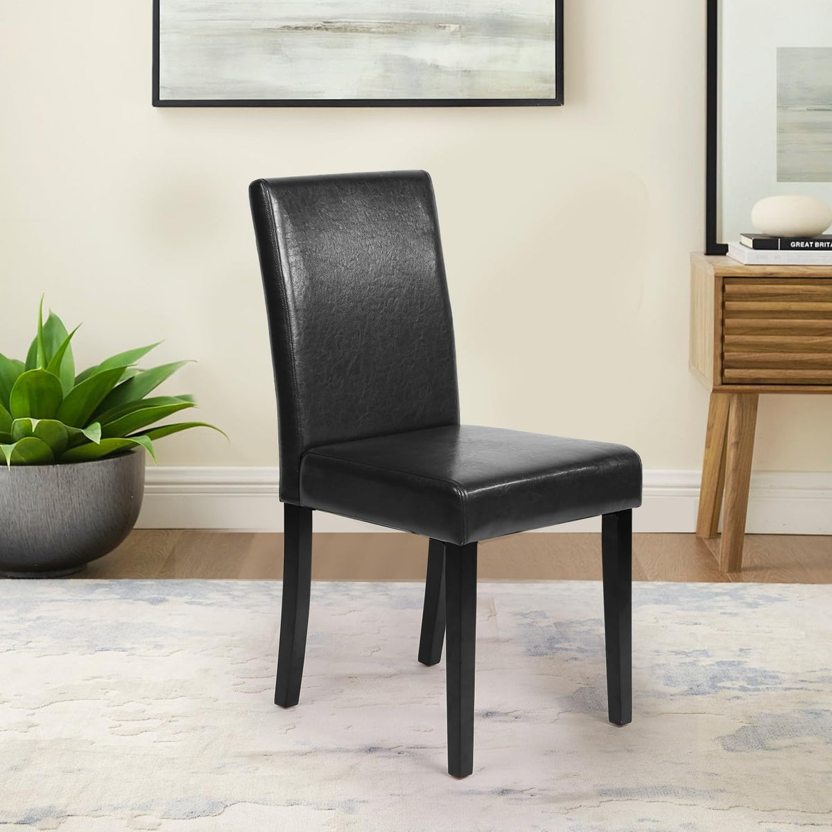 Set of 4 Black Dining Chairs R135